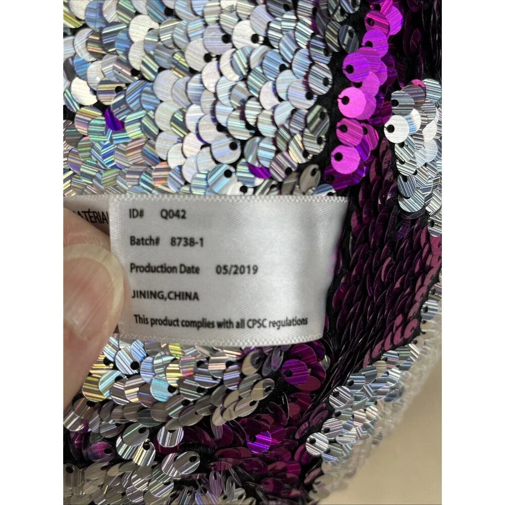 Kellytoy Squishmallows Sloth Plush Stuff Animal Reversible Sequin Pink Silver 14